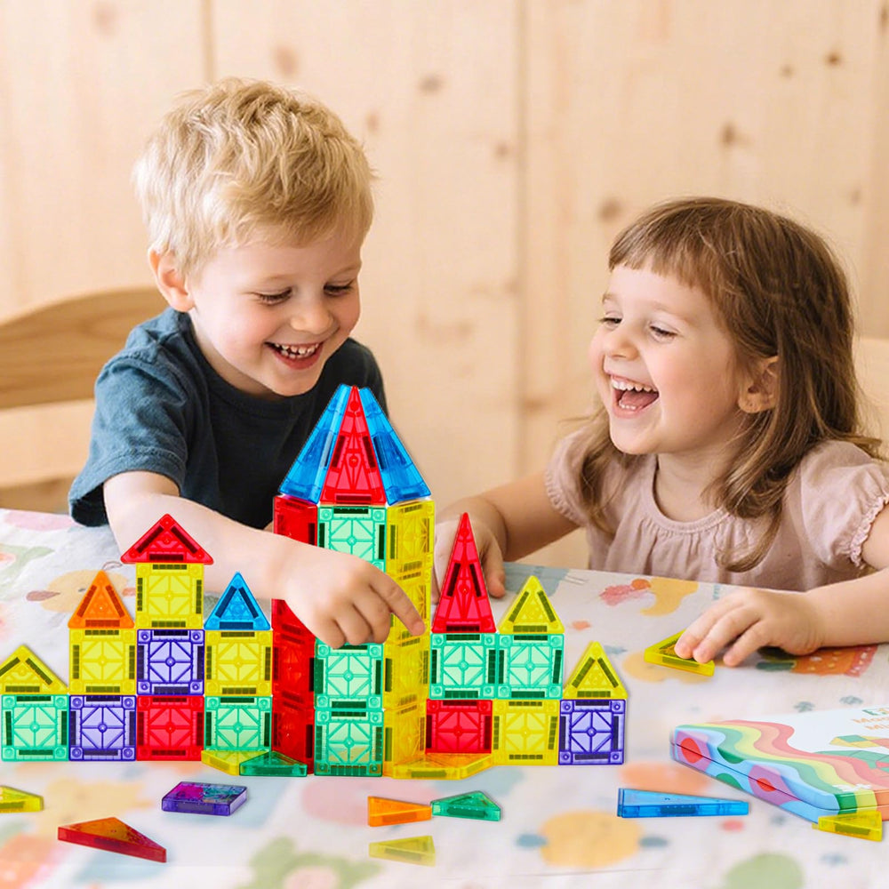 FNJO tiles fit neatly in a storage case for easy cleanup.