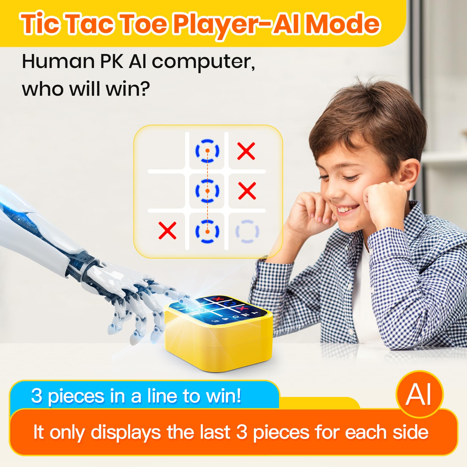 Focfundier Tic Tac Toe dual mode screen action for solo or two-player play.