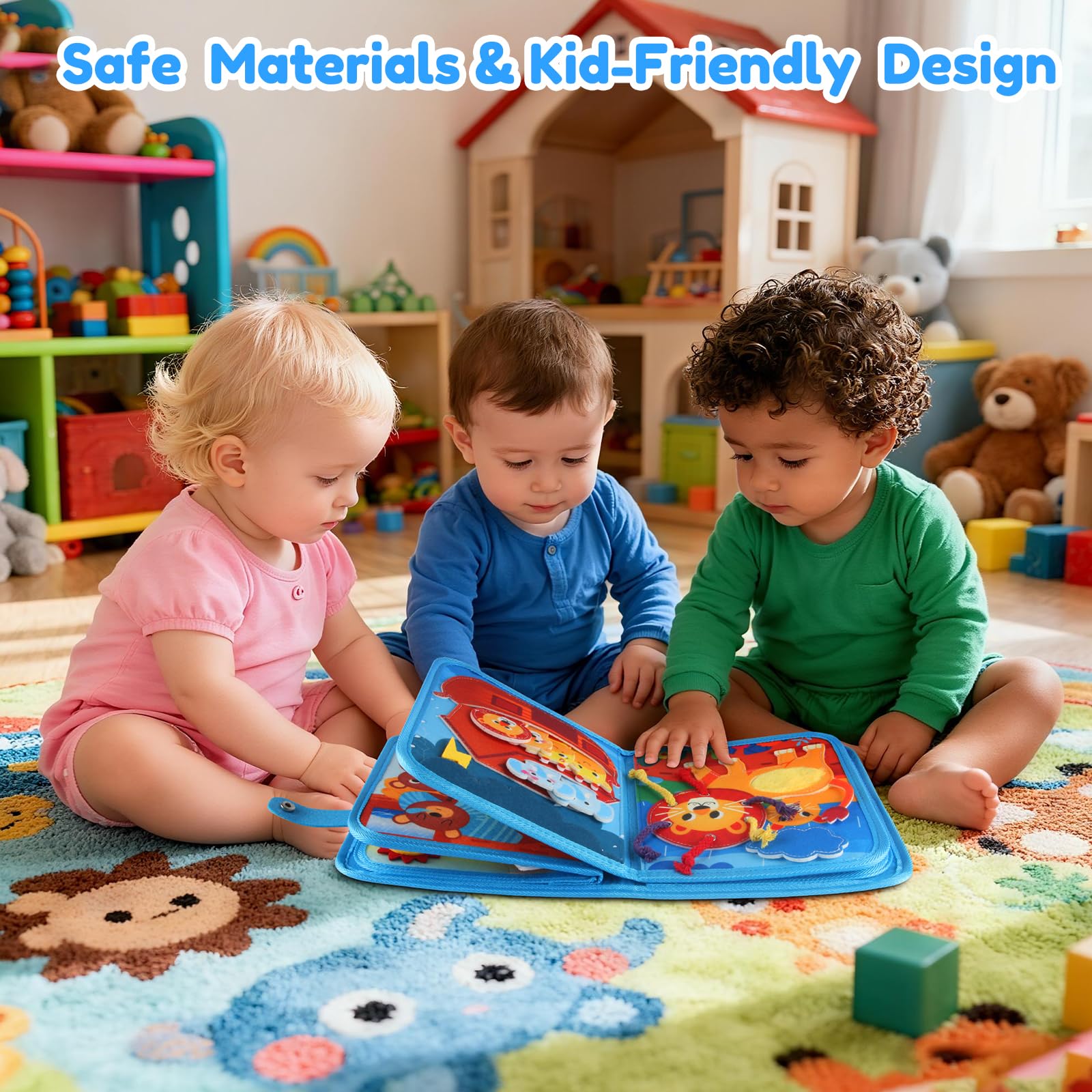 FoenixArte Noah's Ark Busy Book color sorting page for color recognition and matching