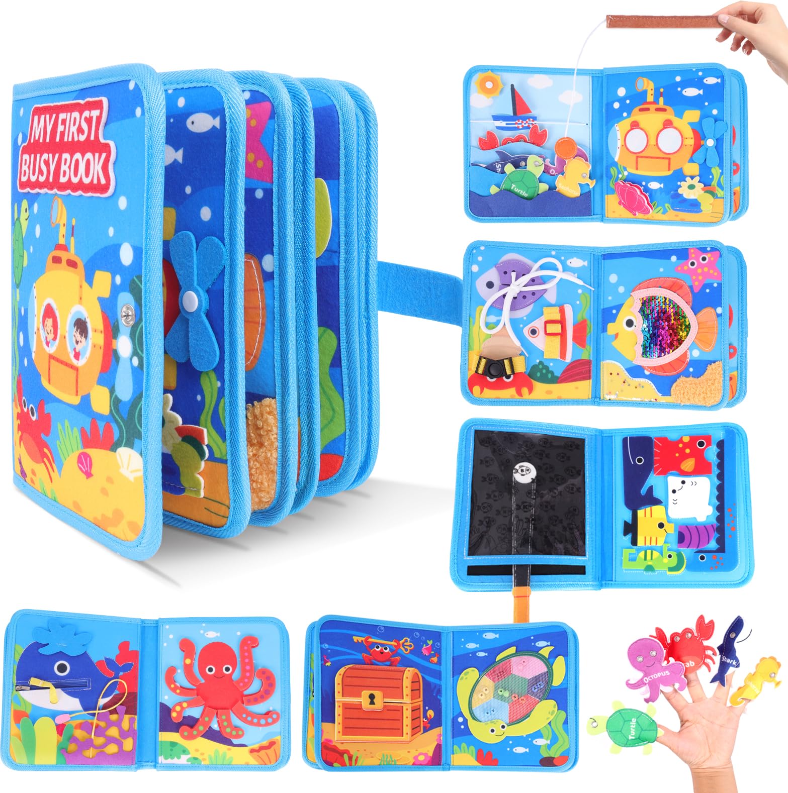 FoenixArte Ocean Busy Book cover inviting exploration and play