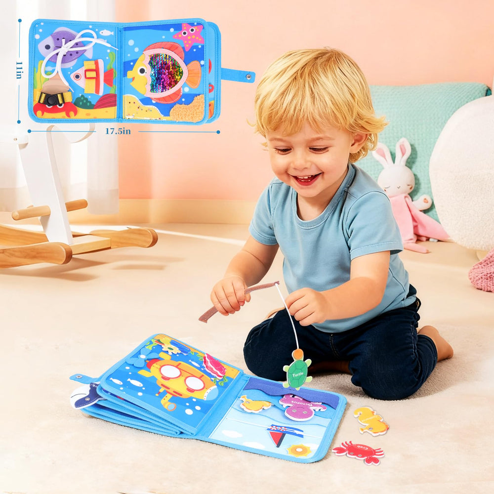 FoenixArte Ocean Busy Book shape recognition puzzle for tiny hands