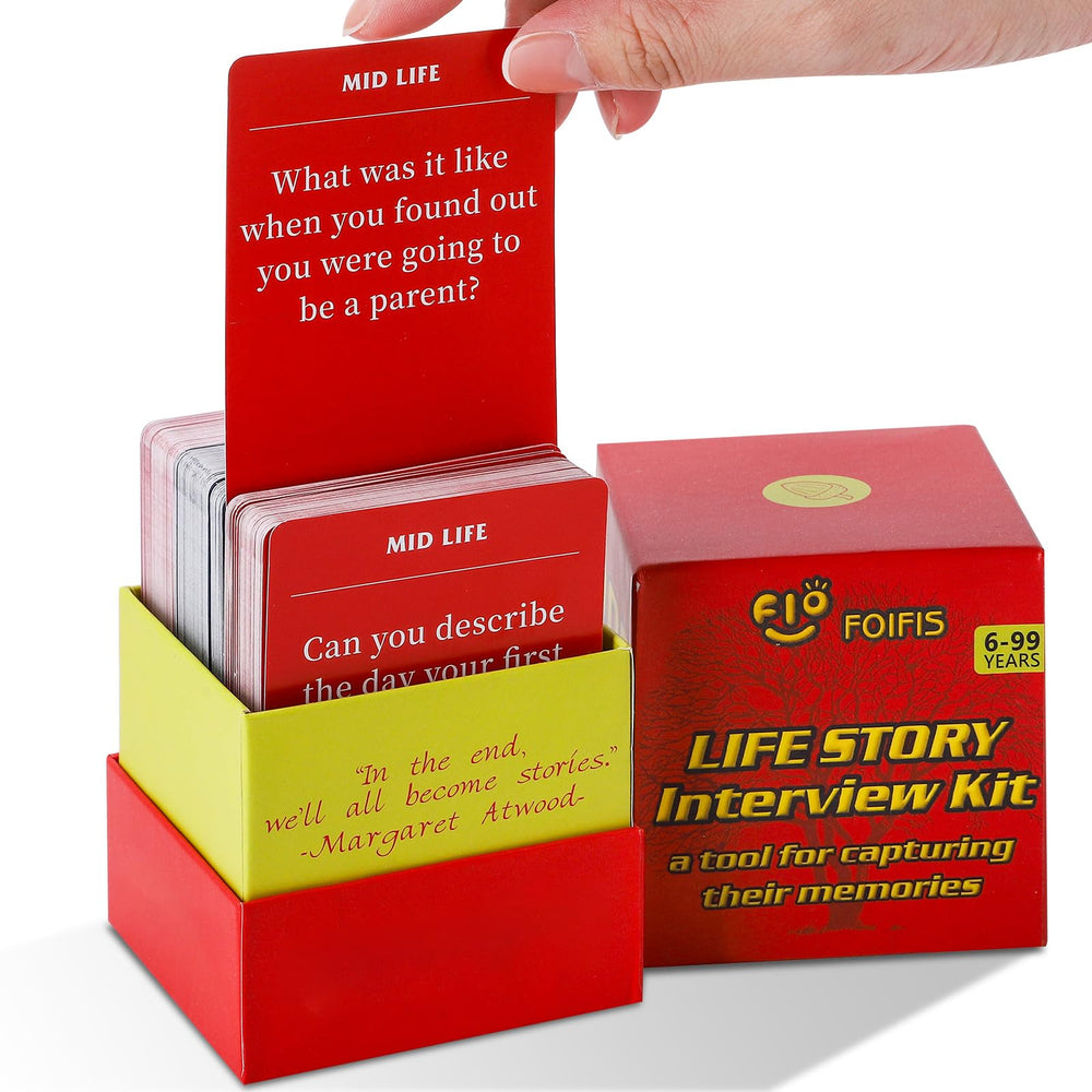 FOIFIS Life Story Kit Cards cover with 200 questions for meaningful conversations