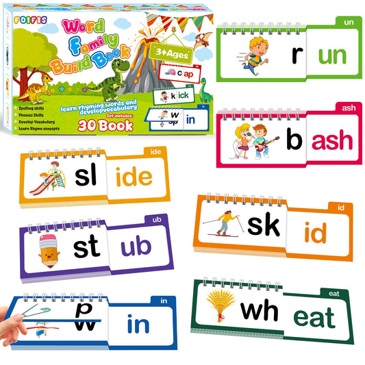 FOIFIS Word Family Build Book cover with bright illustrations to spark early reading interest.
