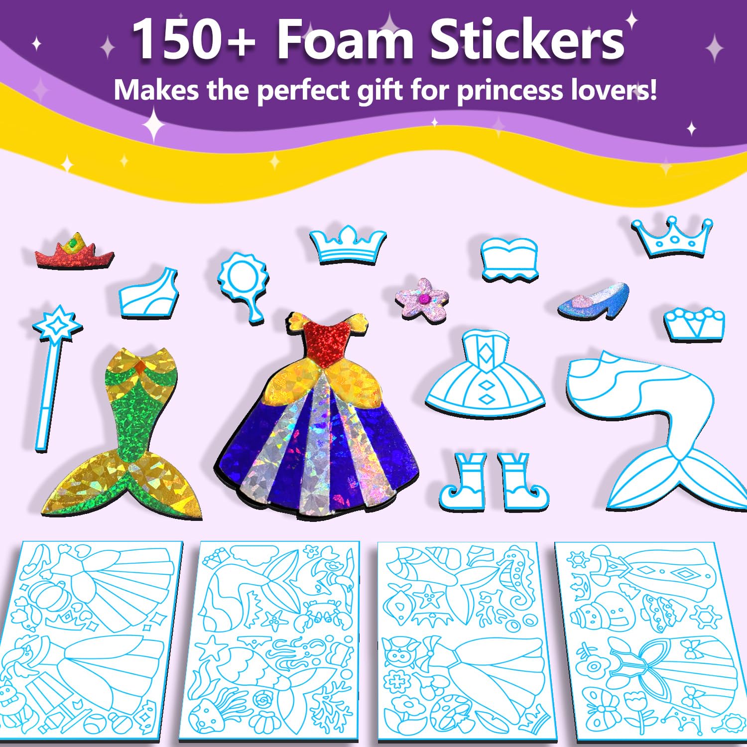 FoilColoring portable craft kit for travel and play.