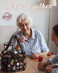 FOKDUVB bingo bag doubles as a portable organizer for makeup or crafts.