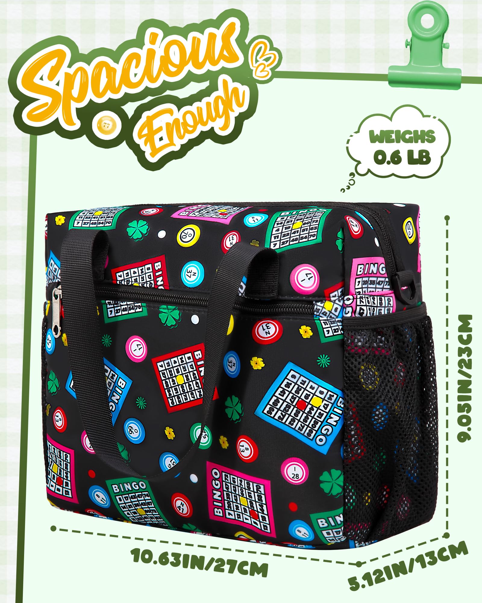 FOKDUVB Bingo Bag adjustable strap lets you wear it crossbody comfortably.