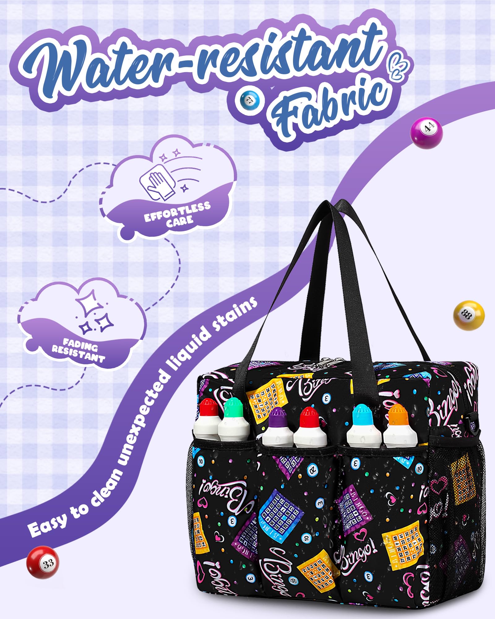 FOKDUVB bingo bag spacious design fits game night essentials