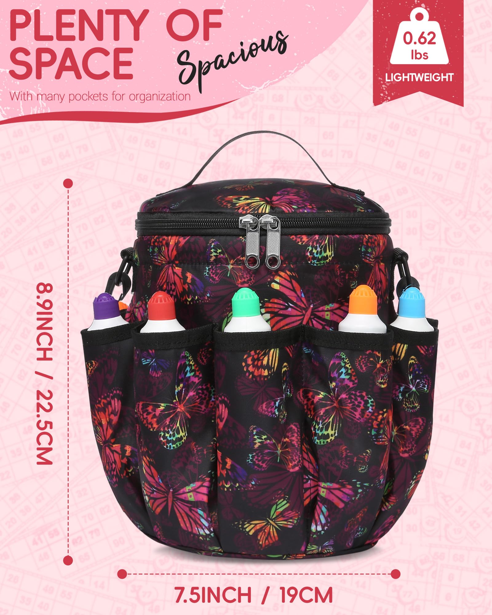 FOKDUVB bingo bag water-resistant fabric protects contents during events.