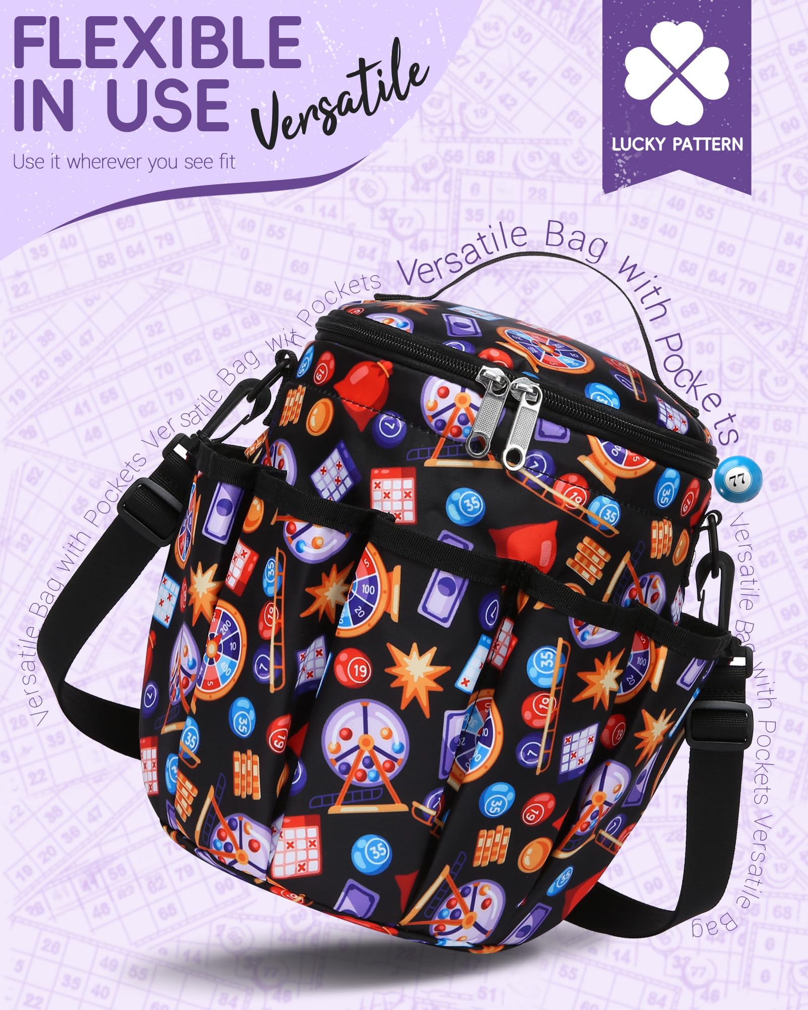 FOKDUVB versatile bingo bag for everyday errands and events.