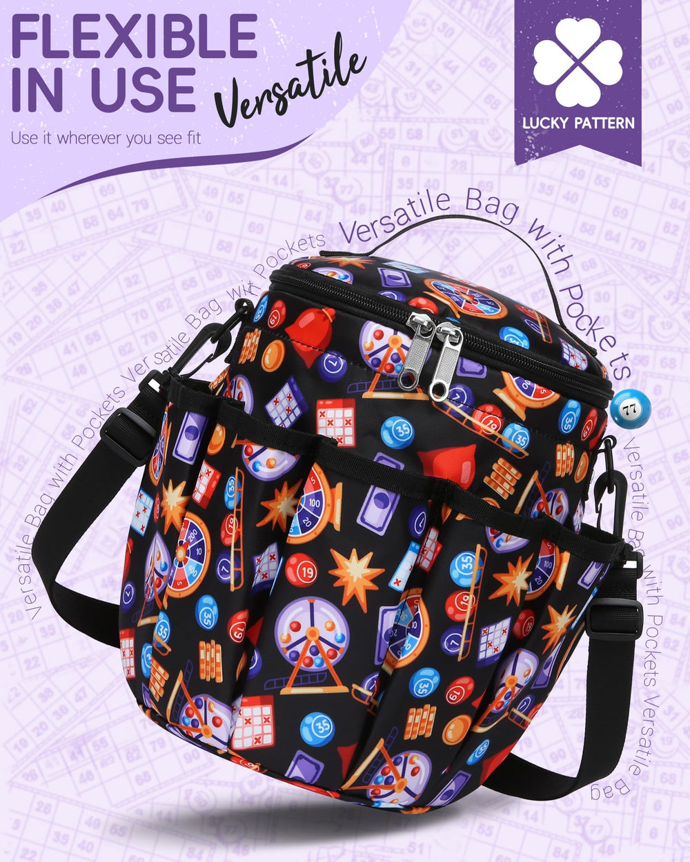 FOKDUVB versatile bingo bag for everyday errands and events.