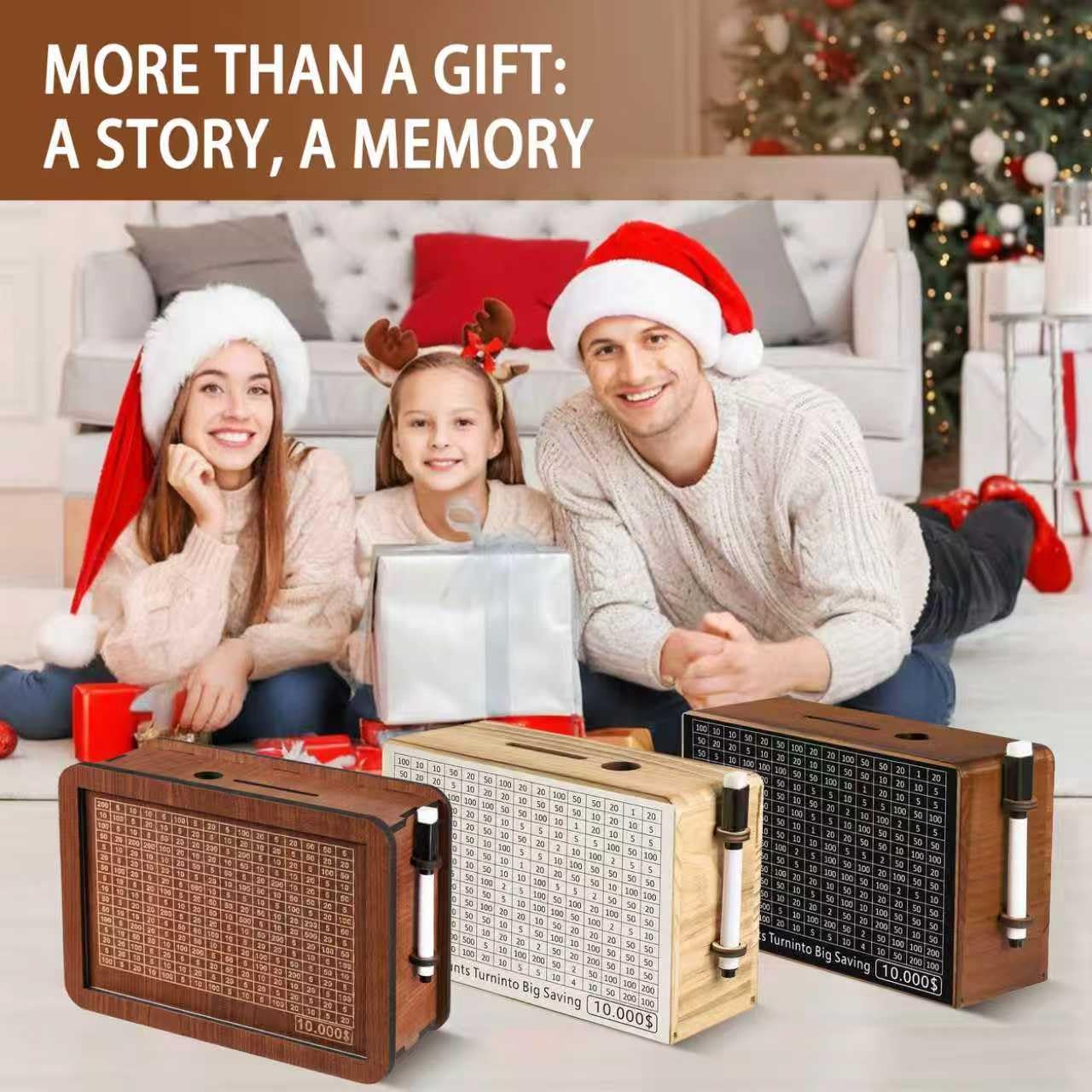 Folencer wooden money saving box makes a thoughtful gift for birthdays and holidays