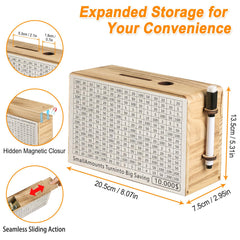Folencer wooden money saving box progress tracker encourages steady deposits toward goals