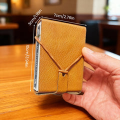 Foleto travel cribbage board opened to an 8-inch surface for portable play.