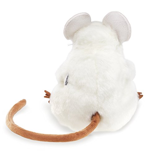 Folkmanis Mouse Hand Puppet White hand movement for expressive control