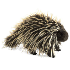 Folkmanis Porcupine Hand Puppet front view for storytelling and puppetry.