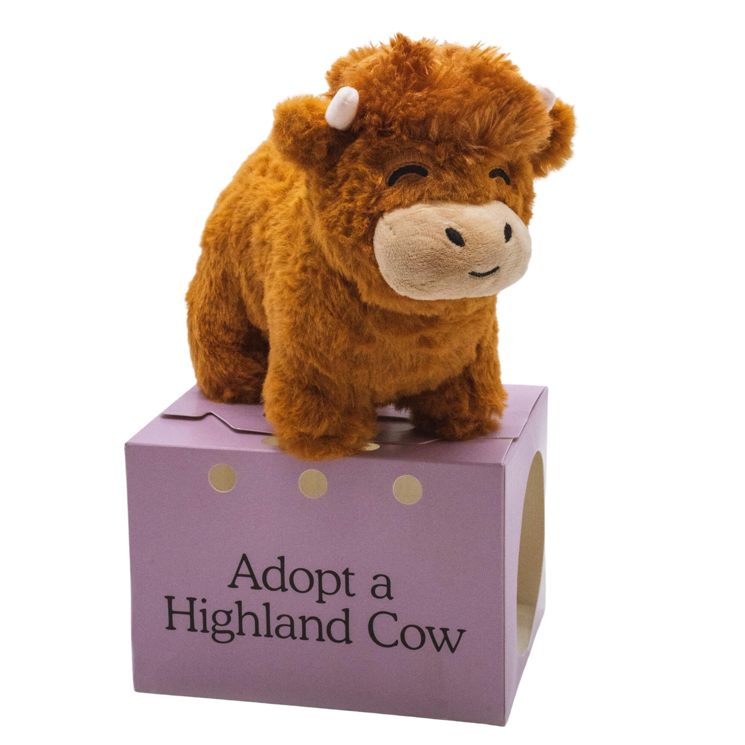 Follow Your Legend Henry the Highland Cow Plushie full-body view, soft and cuddly companion