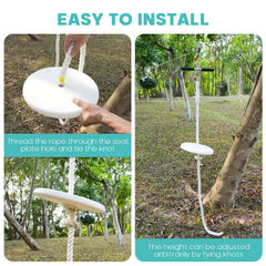 Fologtoo zipline seat uses durable high-density plastic construction.