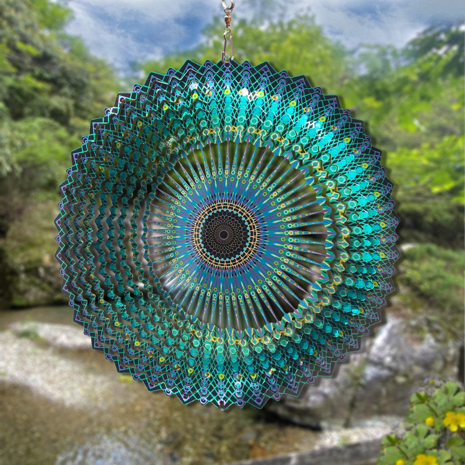 FONMY wind spinner stainless steel epoxy coating protects against weather