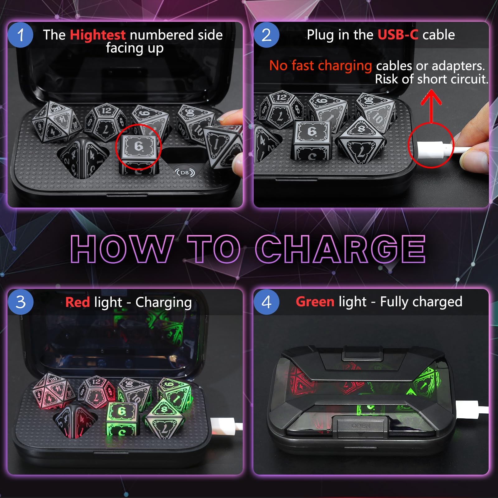 FONVGOGO LED glow during rolls enhances table ambiance.