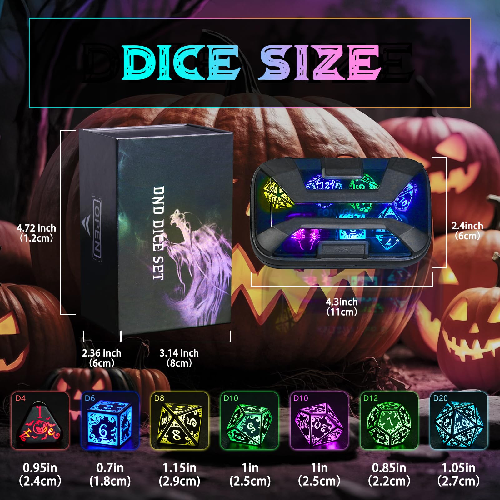 FONVGOGO premium gift box with DND dice packaging for gifting.