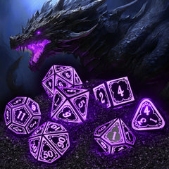 FONVGOGO seven dice displayed on a tabletop during gameplay.