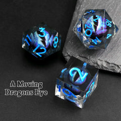 FONVGOGO Dragon Eye Dice D10-0-9 showcases color depth and clarity.
