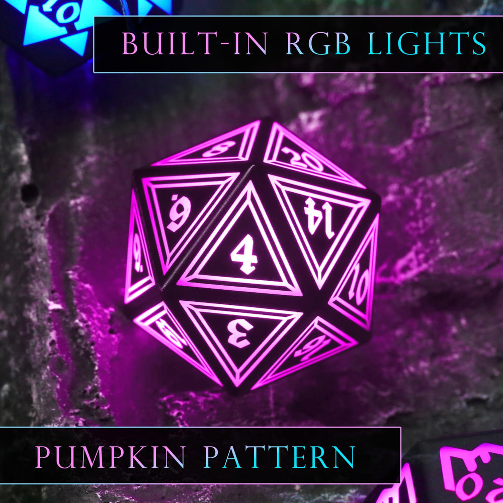 USB-C charging cable included with FONVGOGO LED DND dice set