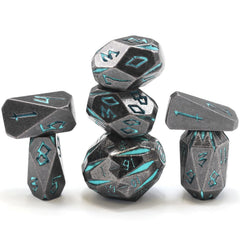 FONVGOGO Stonehenge metal dice set viewed together for immersive tabletop RPG sessions.