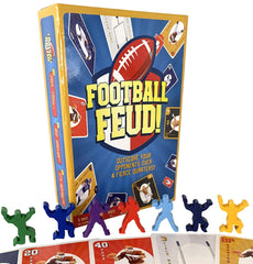 FOOTBALL FEUD! card game compact play for quick, portable fun.