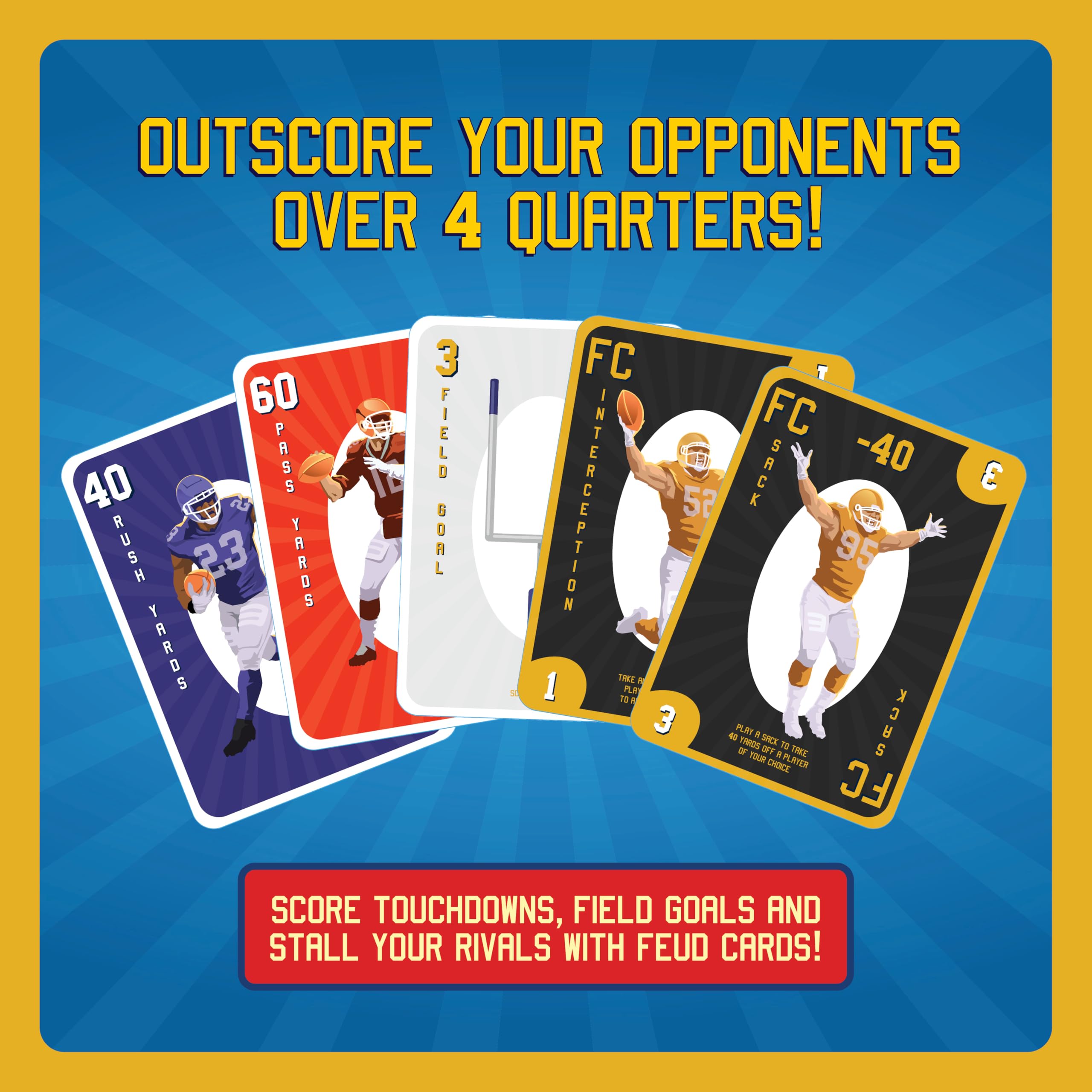 FOOTBALL FEUD! four-quarters score thrills with constant lead changes.