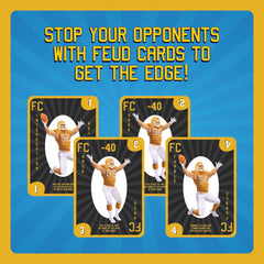 FOOTBALL FEUD! packable box for travel and quick games.