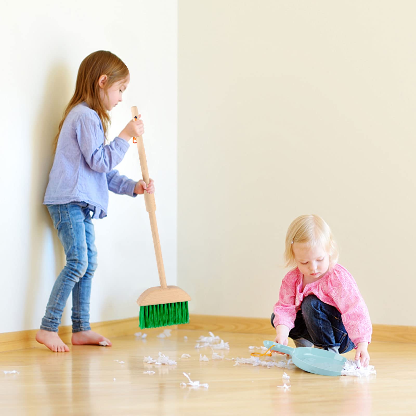 FOPNETS kid cleaning mop for pretend play supports hands on practice