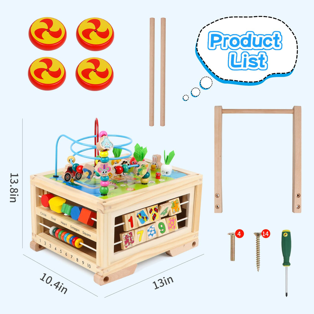 FOPNETS cube with wheel invites push-and-pull movement across rooms.