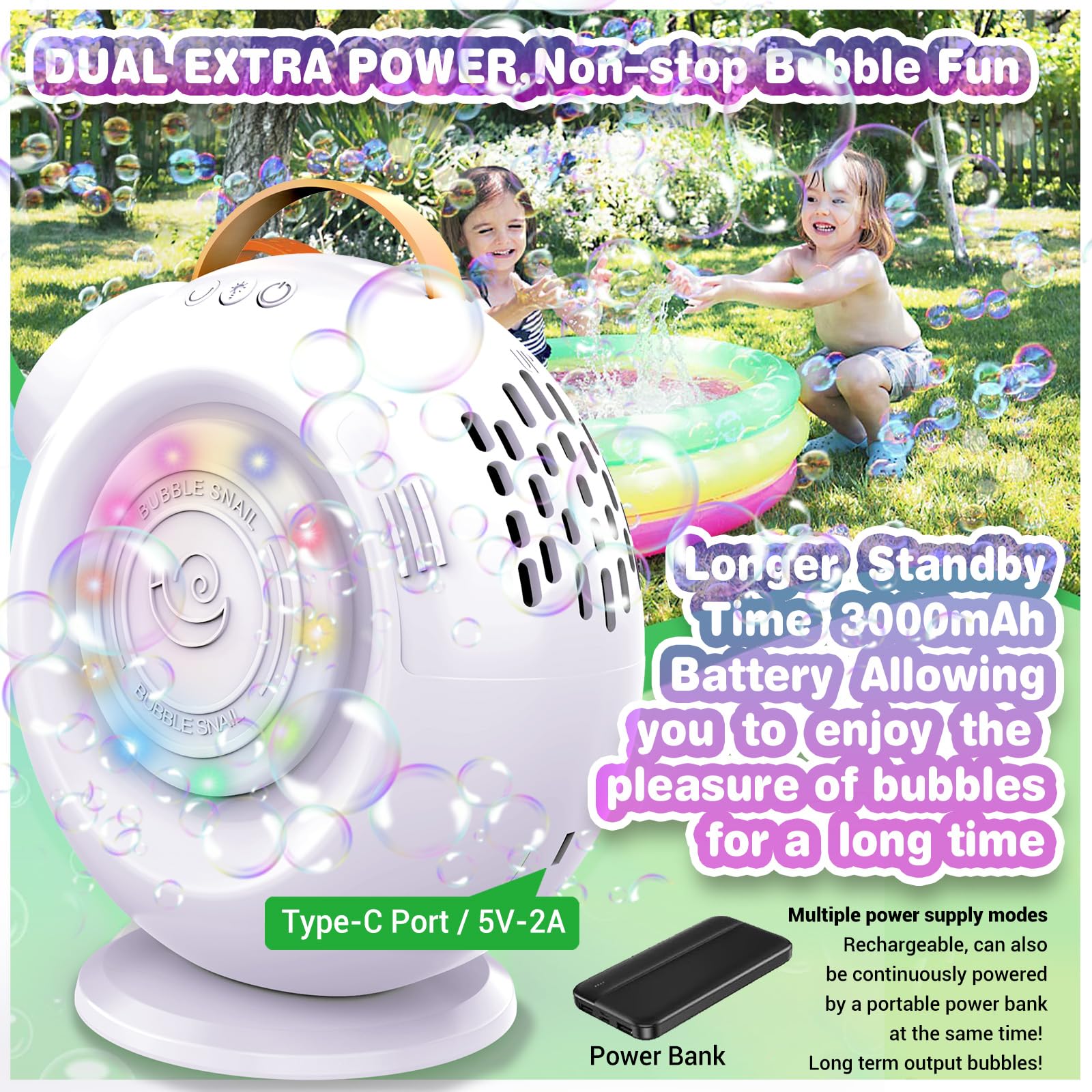 Quiet, durable ABS construction ensures safe use.