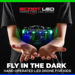 Force1 Scoot LED drone hand-action pose demonstrates motion sensing in action