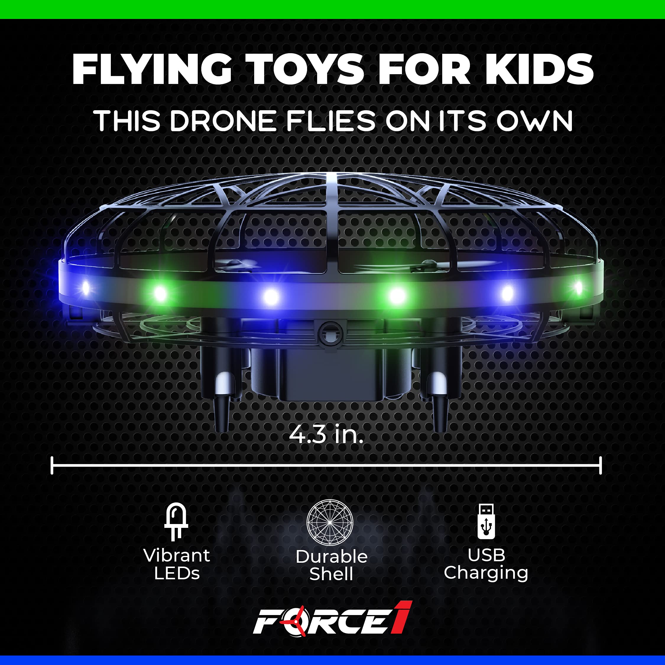 Force1 Scoot LED drone US-certified STEM toy for safe learning
