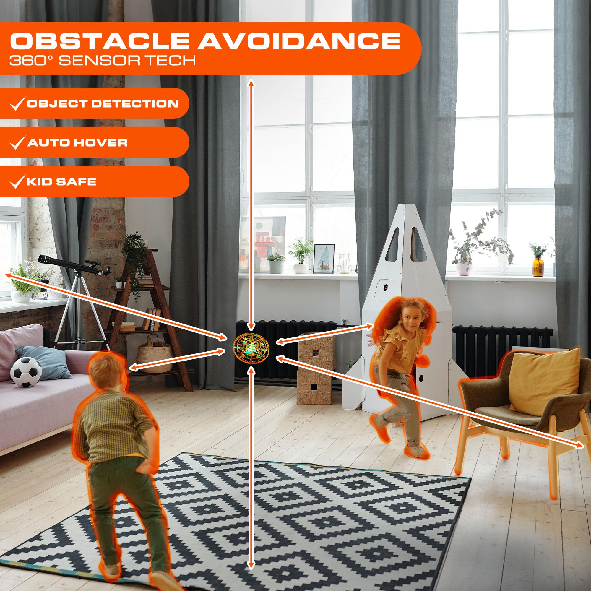 Force1 Scoot Skeet performs 360° flips for dynamic indoor fun.