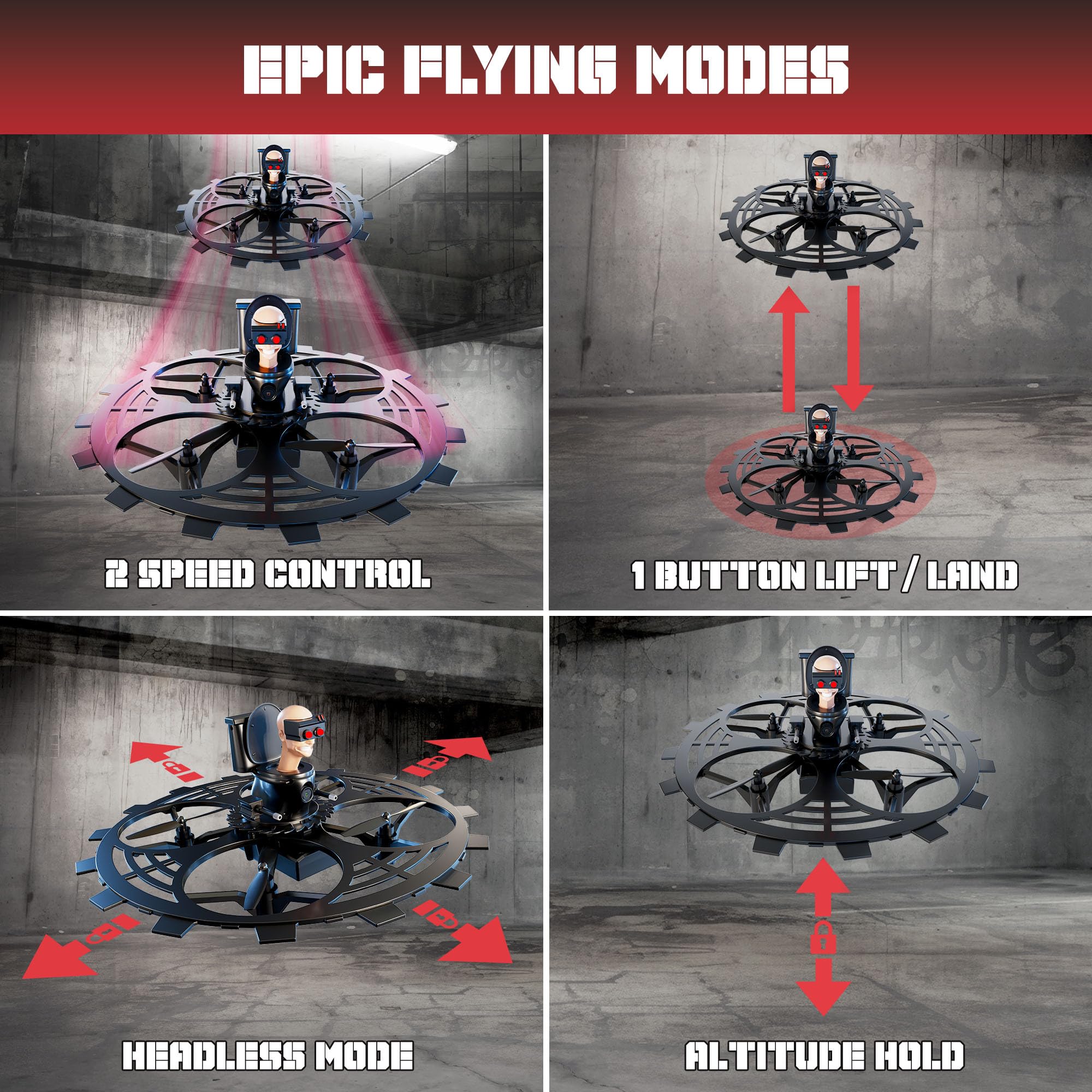 Force1 Skibidi Toilet Drone includes charger and tools for quick setup.