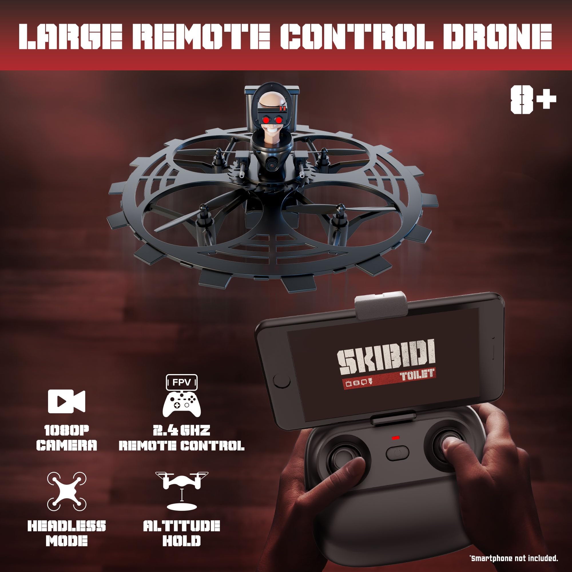 Force1 Skibidi Toilet Drone in headless mode simplifies piloting for new flyers.