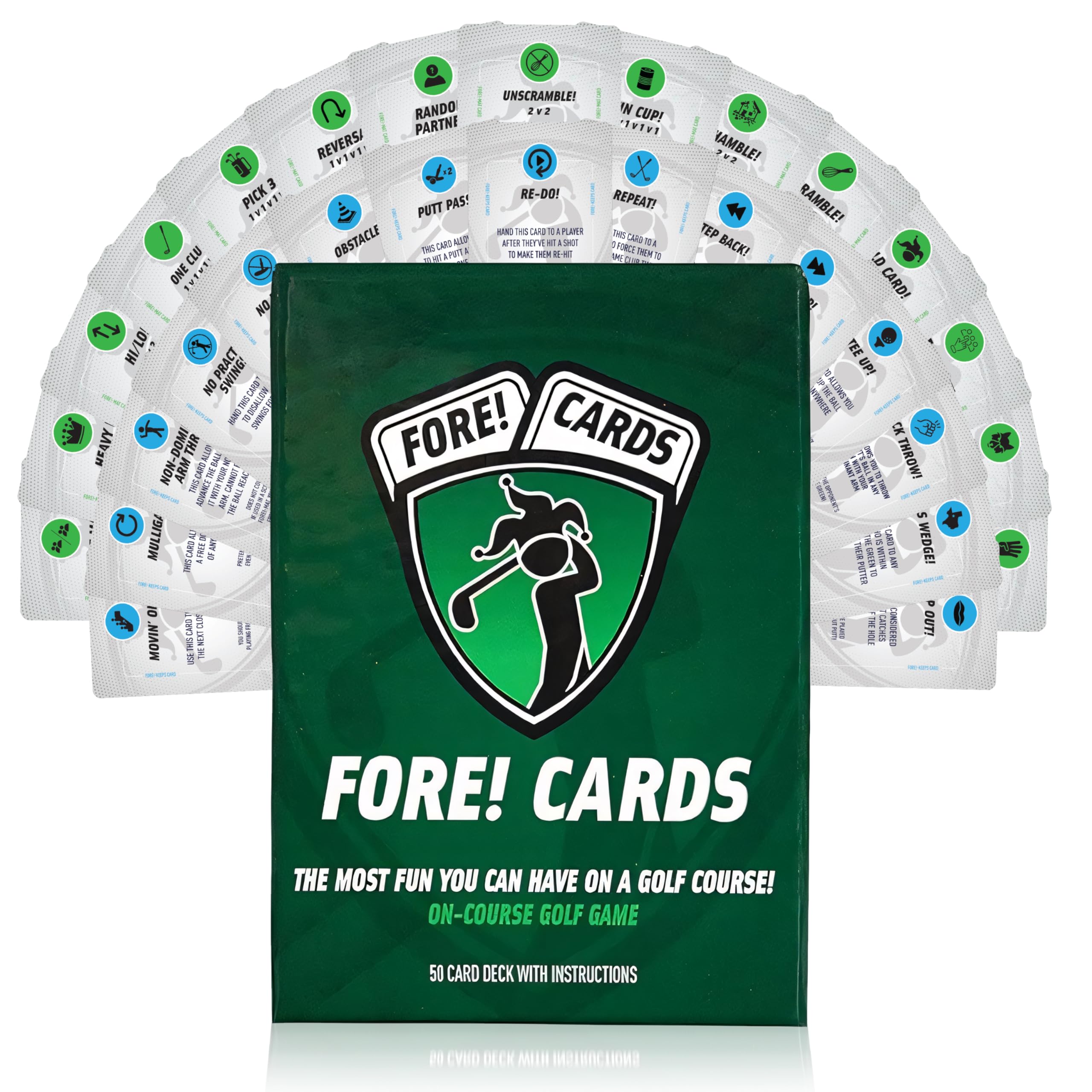 Fore! Cards On Course golf game cover, ready for rounds.