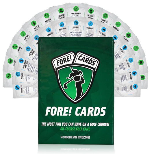 Fore! Cards On Course golf game cover, ready for rounds.