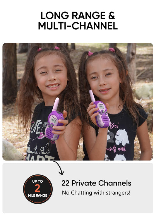 FOREDOM kids walkie-talkie 22 channels for private conversations