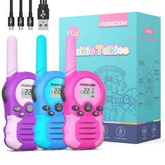 FOREDOM kids walkie talkies front view with backlit screen for easy use
