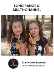 FOREDOM Walkie Talkies orange with 22 channels for organized team play