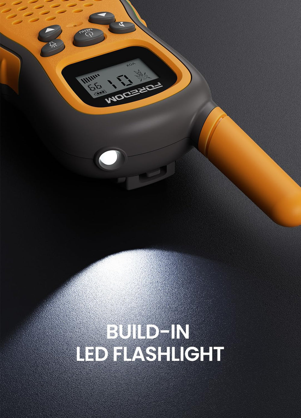 FOREDOM Walkie Talkies orange kid-safe durability supports active, drop-friendly play