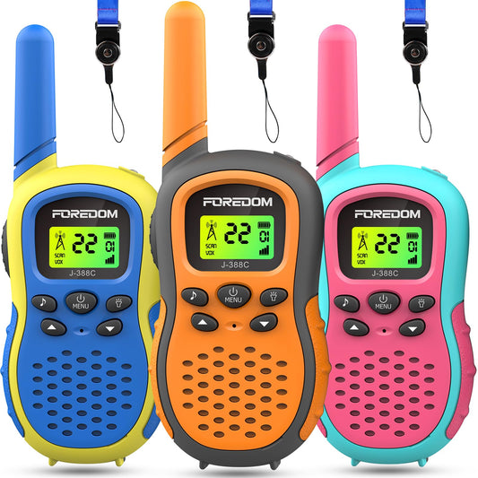 FOREDOM Walkie Talkies 3Pack front view for outdoor kids adventures