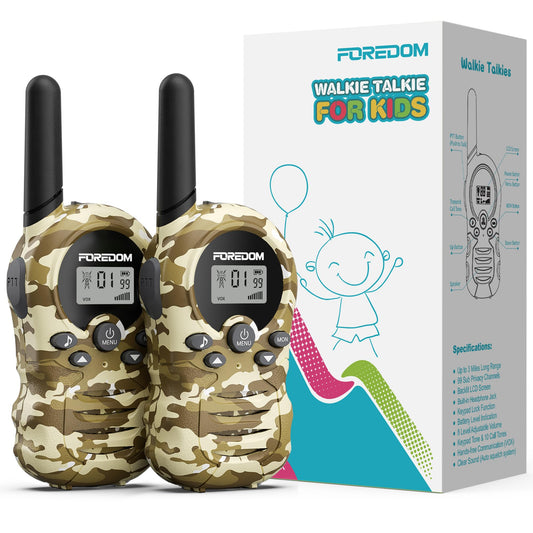FOREDOM kids 2-pack walkie talkies for easy family communication