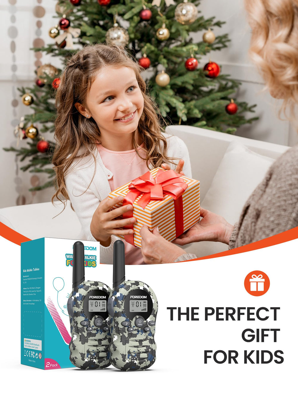 FOREDOM headphone jack 2-5mm lets kids connect compatible headsets.