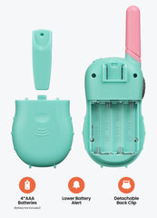 FOREDOM pink walkie talkies used at night in dim settings