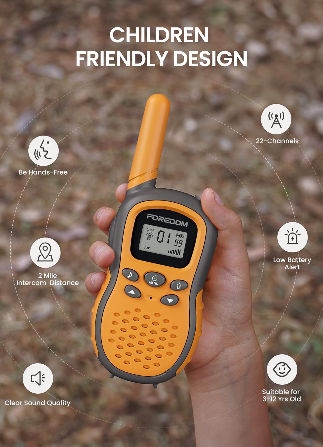 FOREDOM Walkie Talkies kids using them for games and coordination
